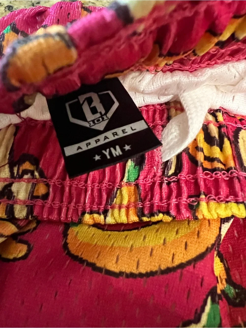 Girls' Pink Banana-Print shorts with Elastic Waistband